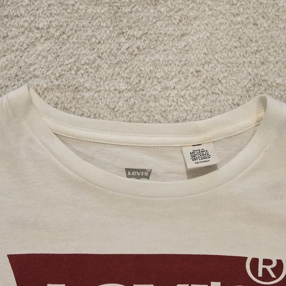Levi's White Short-Sleeve Tee with Red Logo Size XS Casual Streetwear - Picture 7 of 7